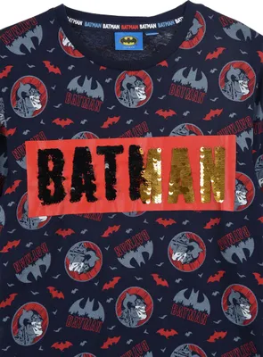 Produktbild von Batman Jungen Langarm-Shirt Longsleeve Oberteil, Farbe:Blau, Größe:104