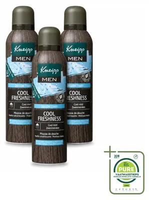 Image de 3 flacons de gel douche rafraîchissant Kneipp pour hommes - 200 ml - Lot de 3