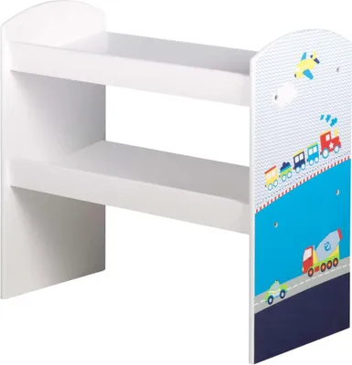Obrázek produktu pro roba Play Shelf 'Racing Driver', regál na hračky a úložné prostory, včetně 5 látkových boxů, modrá barva auta