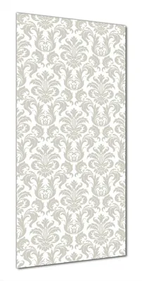 Produktbild von Wallario selbstklebende Duschrückwand 70 x 190 cm mit Motiv Königliche Schnörkelei in weiß und beige - Wandverkleidung mit Hochglanzlaminat in Glasoptik