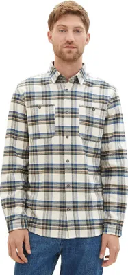 Image de Chemise décontractée à manches longues Tom Tailor, blanc cassé, 1133-12-00087