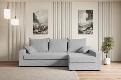 Produktbild von ALTDECOR Ecksofa mit Schlaffunktion und Bettkasten Corner Sofa Bett Eckcouch Couch L-Form Schlafcouch Ausziehbar Wohnlandschaft Schlafsofa Cauchsofa  ALESIA-L -231x140x90 cm Hellgrau