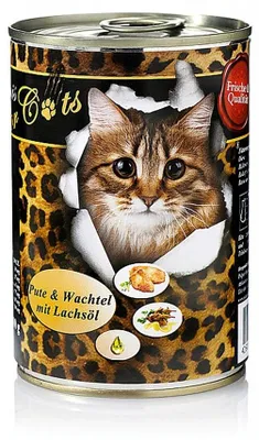 Imagen del producto de Comida húmeda para gatos O'Canis, sabor a pavo y codorniz, con aceite de salmón, 400 g
