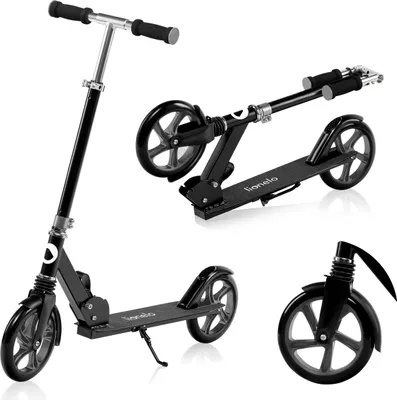 Produktbild von Lionelo Luca Scooter Detská pedálová kolobežka do 100 kg Kolesá 200 mm Brzda Skladacia čierna