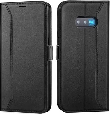 Produktbild von Conie RFID Klapp Tasche für Samsung Galaxy S10e Kartenfach Hülle Rundumschutz in Schwarz