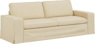 Produktbild von vidaXL Sofa Creme 222 x 80 x 82 cm Stoff