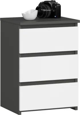 Obrázok produktu pre Nočný stolík "raumhirsch" s rozmermi 40 cm, s 3 zásuvkami. Nočný stolík, komoda, príkonový stolík, hĺbka 35 cm