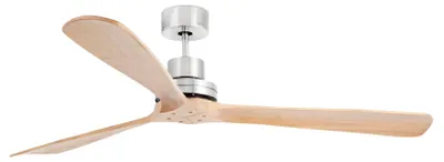 Image de Ventilateur de plafond à basse consommation avec télécommande Lantau-G Nickel / Pin 168 cm