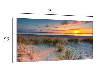 Obrázok produktu pre Sklenený ochranný kryt na varnú dosku 90x52 Beach