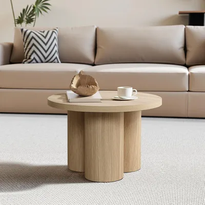 Produktbild von Couchtisch Rund Holzoptik MDF, Ø 60 x 40 cm