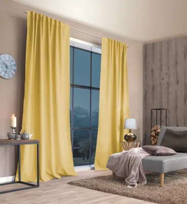 Produktbild von Home Wohnideen Vorhang gelb 245x135 cm blickdicht Vorhang Gardine