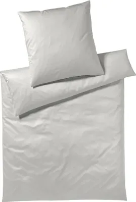 Produktbild von elegante Mako-Satin Bettwäsche Solid beige 135x200 cm + 40x80 cm