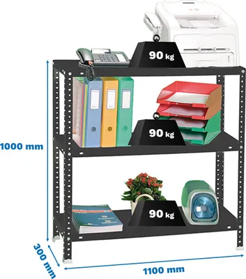 Produktbild von Metallregal COMFORT SUPERPLUS 3/300 1000 ANTHRAZIT