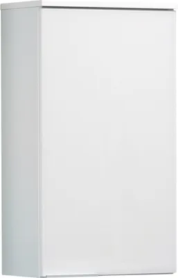 Produktbild von FACKELMANN Hängeschrank KARA / mit Soft-Close-System / Maße (B x H x T): ca. 41 x 70 x 23 cm / Türanschlag rechts / Möbel fürs WC oder Bad / Korpus: Weiß matt / Front: lackiertes Glas in Weiß