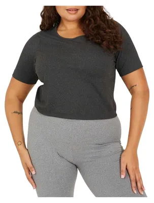Produktbild von Brave Soul - kurzes T-Shirt für Damen, Plus GT18195 (44 DE) (Holzkohle)