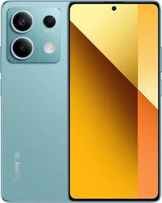 A smartphone is shown from the back and front.