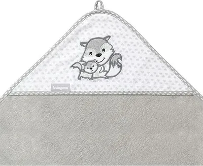 Produktbild von BabyOno Bambus-Kapuzenhandtuch - grau