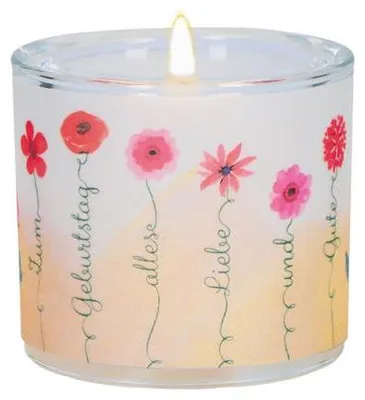 Produktbild von Windlicht aus Glas - Zum Geburtstag...