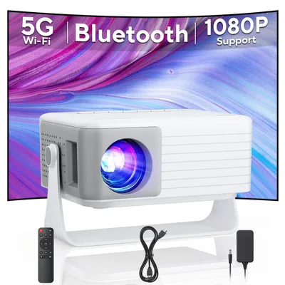 Immagine prodotto di Mini proiettore - 1080P Full HD - Display LCD compatto e portatile - Ideale per home cinema, gaming e uso professionale