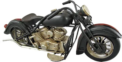 Produktbild von Motorrad schwarz Blechmodell 28 cm