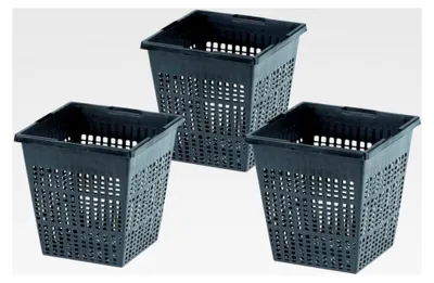 Produktbild von Pflanzkörbe für Gartenteiche, quadratisch, 3 Stück