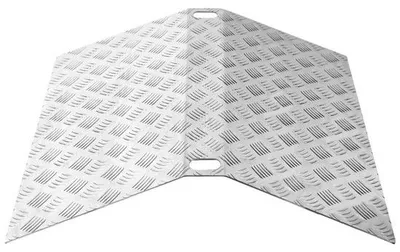 Produktbild von Drempelhelfer 100 x 70 x 10 cm - Aluminium - Rollator-Platte - für Rollstühle