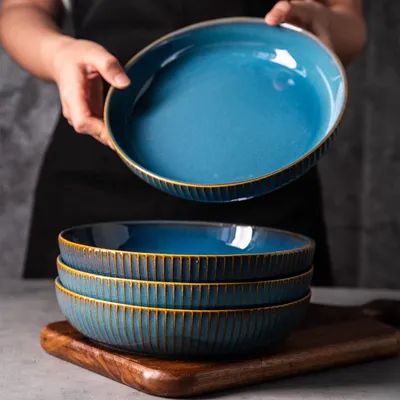 Productafbeelding van Pastakom 21 cm - 4 Stuks - Keramische Serveerkommen - 1000 ml