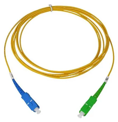 Immagine prodotto di Cavo patch in fibra ottica BlueOptics Simplex SC-UPC/SC-APC monomodale da 15 metri