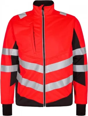 Produktbild von F. Engel Safety Softshelljacke, Rot/Schwarz, Gr. L