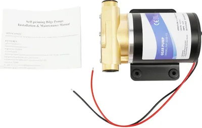 Produktbild von Wasserpumpe - Selbstansaugende Bilgen-/Deckwaschpumpe - Fördermenge 30 l/min - Anschluss 19 mm - Edelstahlwelle - Für Boote und Camper - Schwarz