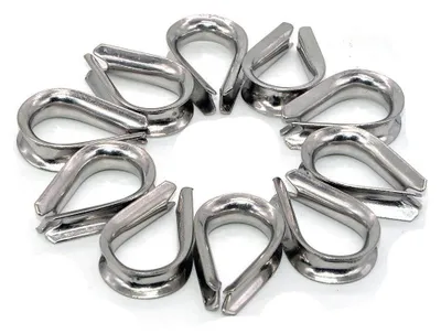 Kabelschuhe für 4 mm Kabel, 10 Stück, Edelstahl, rund