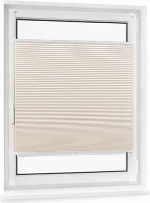 Produktbild von JALOUSIESCOUT Pure Wabenplissee, verdunkelnd, 110 x 150 cm, creme Thermo ohne Bohren, Sonnen-, Sicht- und Hitzeschutz, für Fenster und Tür, Wärmeregulierung