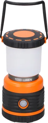 Produktbild von Dunlop Campinglampe - Auf Batterien - 1000 Lumen - Mehrzweck - Schwarz / Orange, 1 Stück