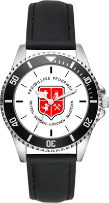 Produktbild von KIESENBERG Herrenuhr Armbanduhr Feuerwehrmann Freiwillige Feuerwehr Geschenk Fan Artikel Zubehör Fanartikel Analog Quartz Uhr L-20550