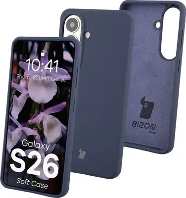 Produktbild von Silikon Handyhülle für Galaxy S26, Bizon Soft Case, Dunkelblau