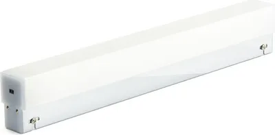 A white LED light bar is shown against a white background.