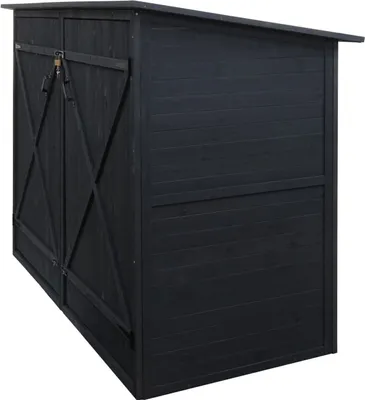 Produktbild von 1er-Fahrradgarage HWC-H60, Fahrradbox Geräteschuppen Gerätehaus, abschließbar 152x184x98cm anthrazit