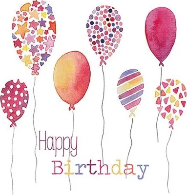 Image de Serviettes 33x33 cm - Birthday balloons