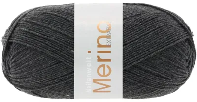 Produktbild von Lana Grossa - Meilenweit 100g Merino Extrafine uni 2403 anthrazit meliert