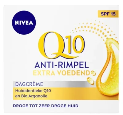Produktbild von 3x Nivea Dagcreme Anti-Rimpel Q10 Power Extra Voedend SPF15 50 ml