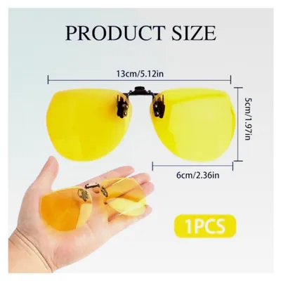 Produktbild von Polarisierte Nachtfahrbrille Clip für Brillenträger