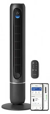Produktbild von Philips Smart Tower Fan 7000 Series, Haushaltsturmventilator, Schwarz, Flur, 22 dB, 80°, AC