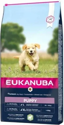 Obrázok produktu pre Eukanuba Puppy, Šteňa, Akékoľvek plemeno, Stredné (11 - 25 kg), Malé (5-10 kilogramov), Jahňacie, ryža, 12 kg