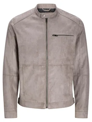 Produktbild von Jack & Jones Dylan Biker Lederjacke Beige XL Herren Beige XL