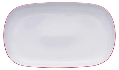 Zdjęcie produktu dla Thun 1794 Tom, owalna miska, 32 cm, czerwony pasek, porcelana, Thun