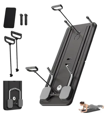 Produktbild von Pilates Reformer. Multifunktionales Trainingsgerät, faltbar, Bauchmuskeltrainer