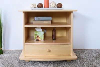 Produktbild von TV-Möbel TV-Schrank Massivholz Farbe: Natur 66x72x44 cm