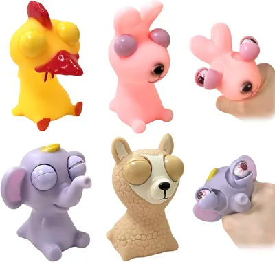 Produktbild von Anti-Stress-Spielzeug 4 Stück, Silikon, für Kinder und Erwachsene, Fidget Toys