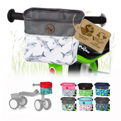 Produktbild von BAMBINIWELT Lenkerkorb für Kinder Lenkertasche kompatibel mit Pukylino Wutsch Fitsch Puky OFFEN für Dreirad Laufrad Rutschfahrzeuge (Modell 17)