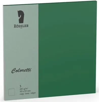 Immagine prodotto di Cartoncino doppio 157x157, 5 pz. verde scuro